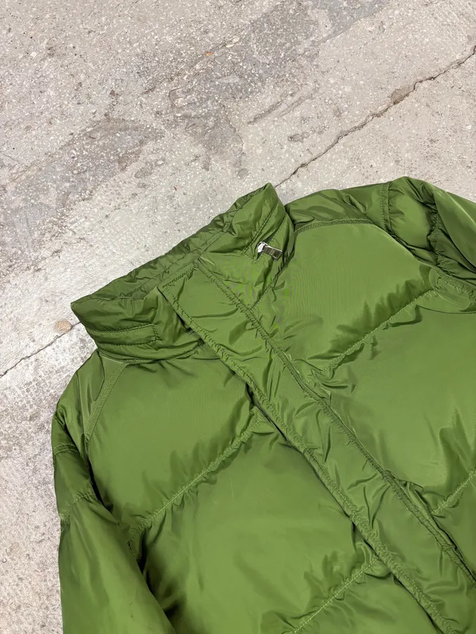 2000s Prada Olive Linea Rossa Puffer Jacket - Image 6