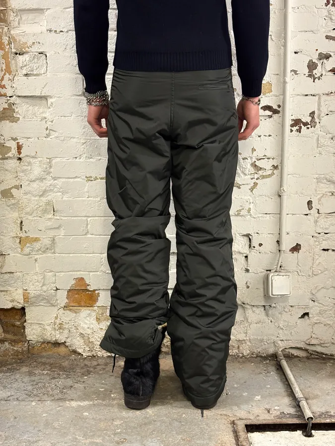 2000s Prada Olive Nylon Cargo Ski Pants - Image 3