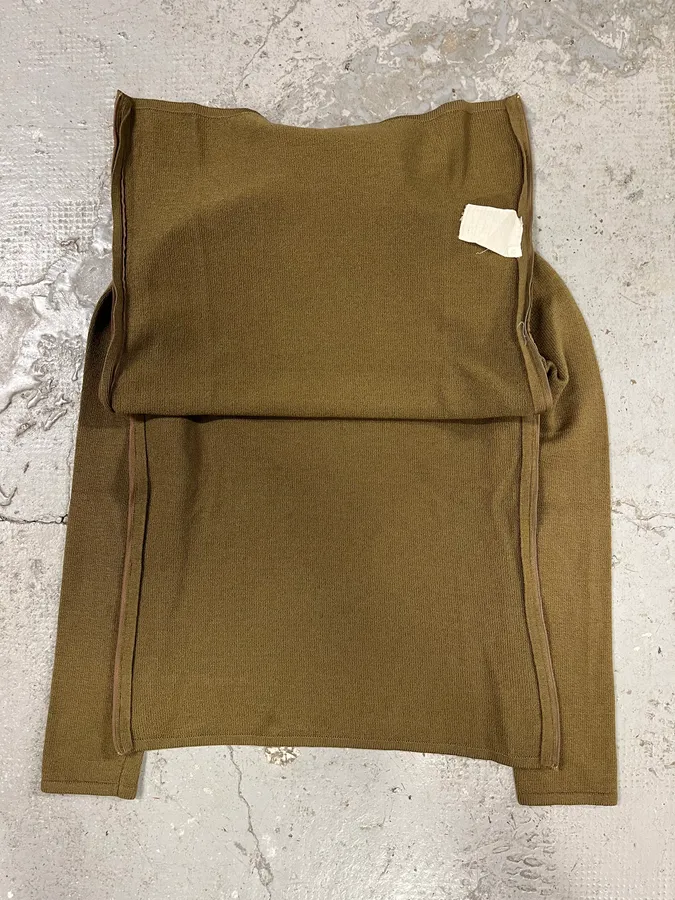 2000s Prada Olive Side Zips Turtleneck - Image 5