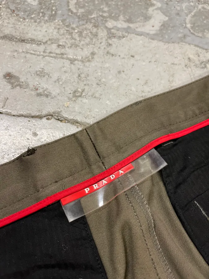 2000s Prada Olive Straight Pants - Image 12