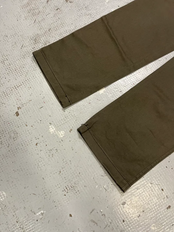 2000s Prada Olive Straight Pants - Image 7