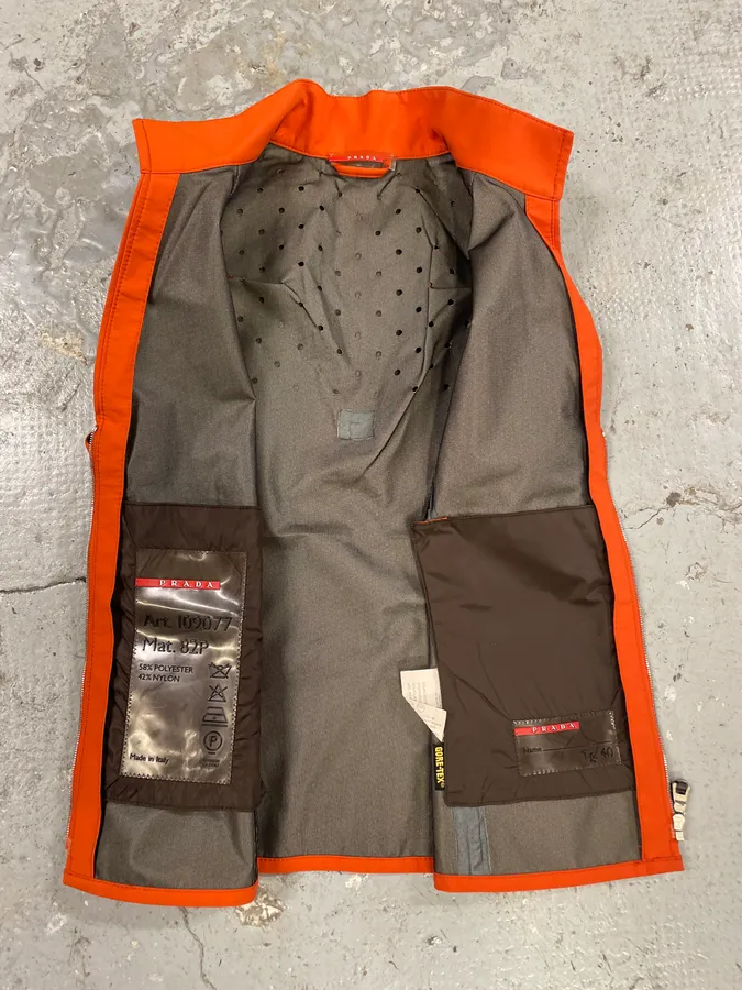 2000s Prada Orange Energy GoreTex Vest - Image 5