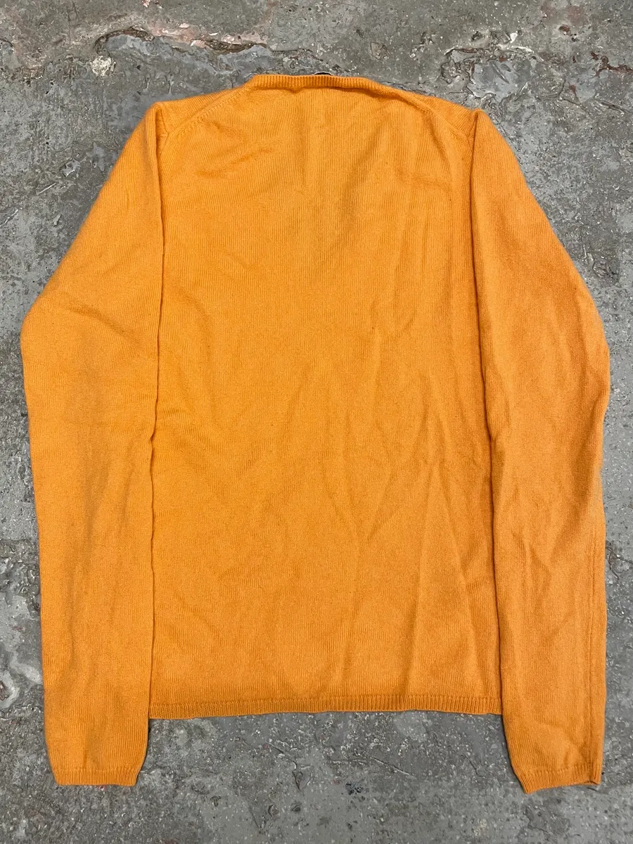 2000s Prada Orange V Neck Sweater - Image 5