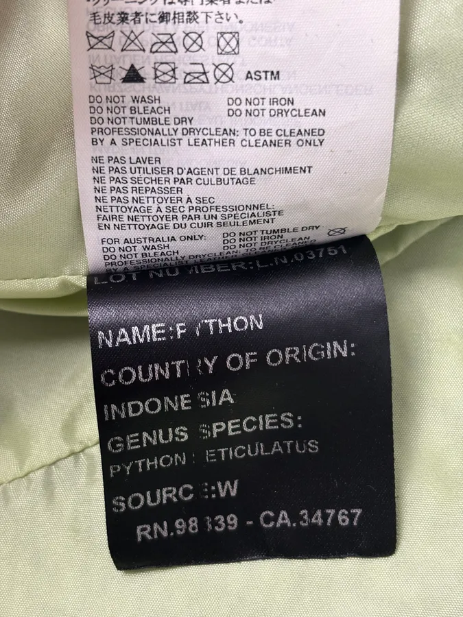 2000s Prada Python Green Leather Jacket - Image 12