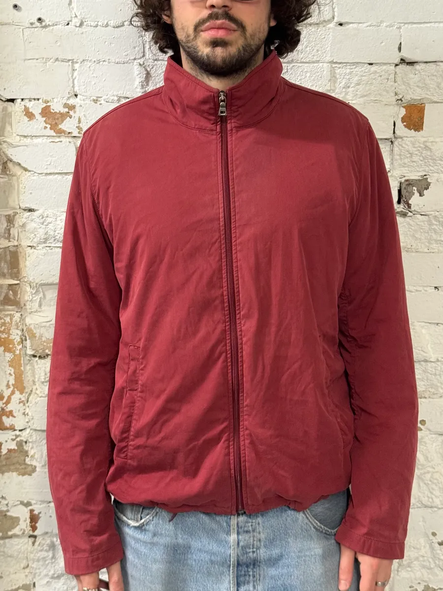 2000s Prada Red Nylon Windbreaker Jacket