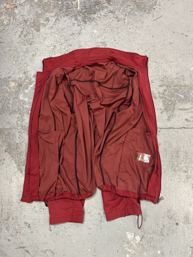 2000s Prada Red Nylon Windbreaker Jacket - Image 10