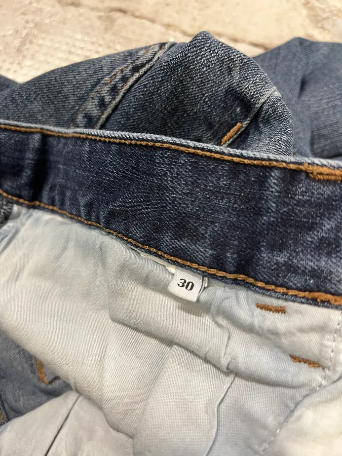 2000s Prada Slim Faded Blue Denim Jeans - Image 8