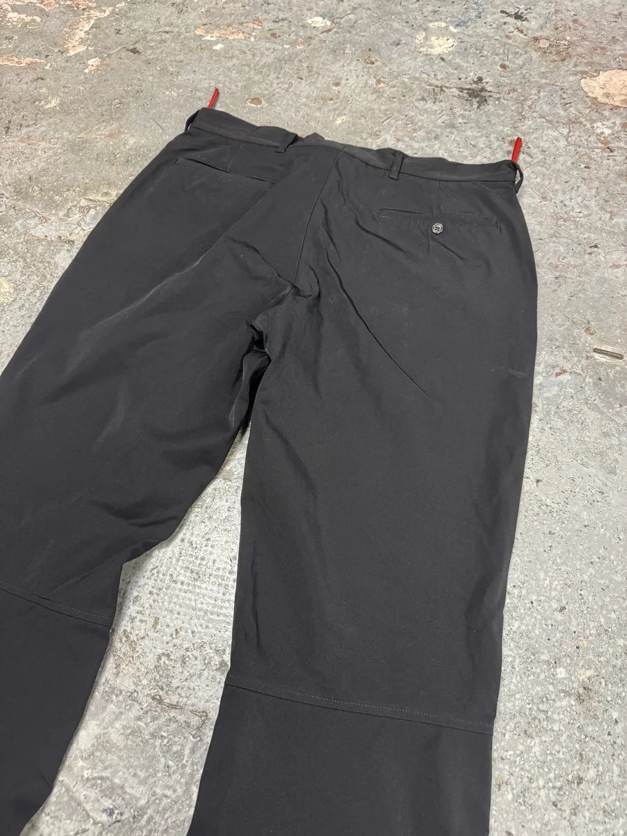 2000s Prada Sport Black Linea Rossa Zip Pants - Image 10