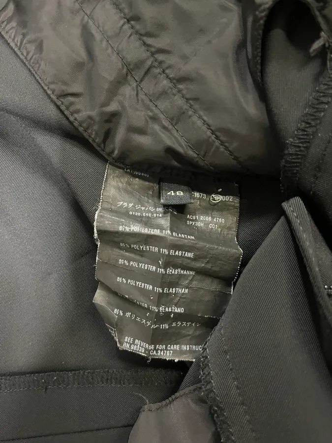 2000s Prada Sport Black Zip Pants - Image 11