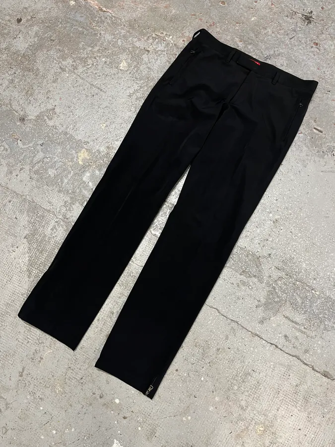 2000s Prada Sport Black Zip Pants - Image 5
