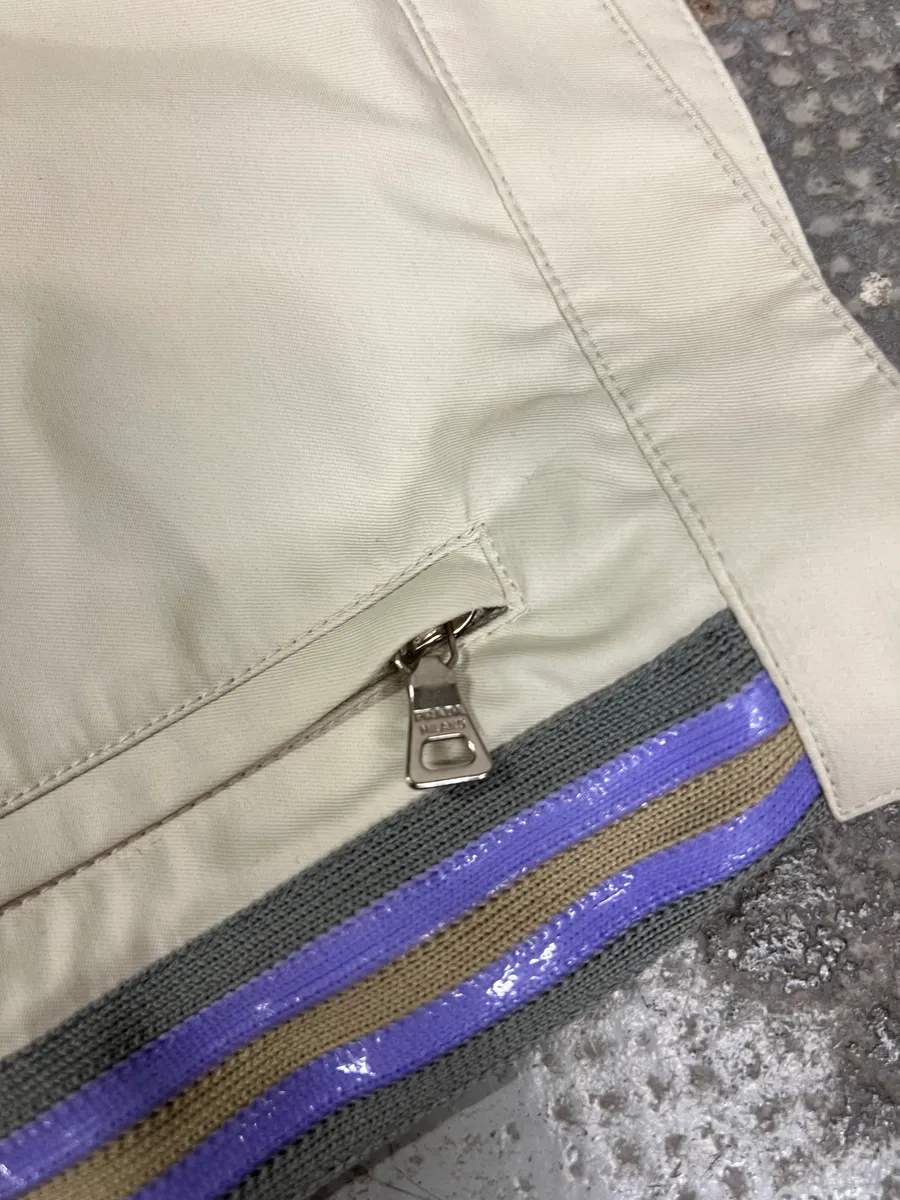 2000s Prada Sport Lines Beige Joggers - Image 13