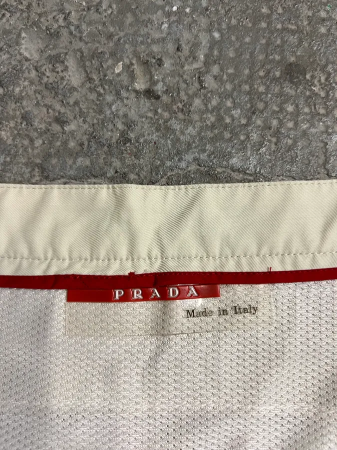 2000s Prada Sport Lines Beige Joggers - Image 14