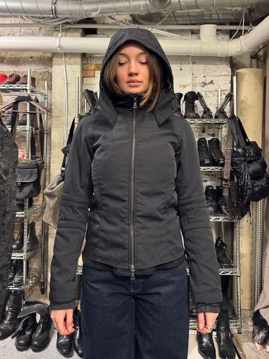 2000s Prada Sport Technical Padded Black Nylon Jacket - Image 5