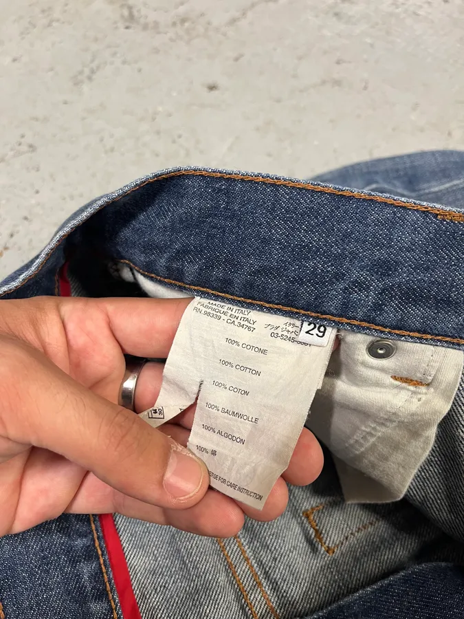 2000s Prada Sunfaded Blue Denim Jeans - Image 12