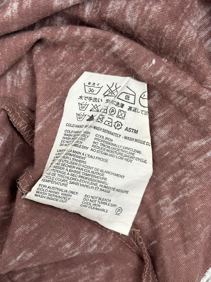 2000s Prada V Neck Irregular Rust T-Shirt - Image 9