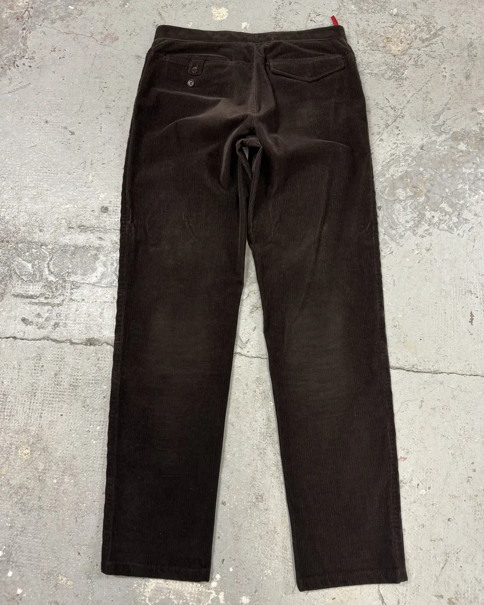 2000s Prada Velvet Brown Cozy Pants - Image 2