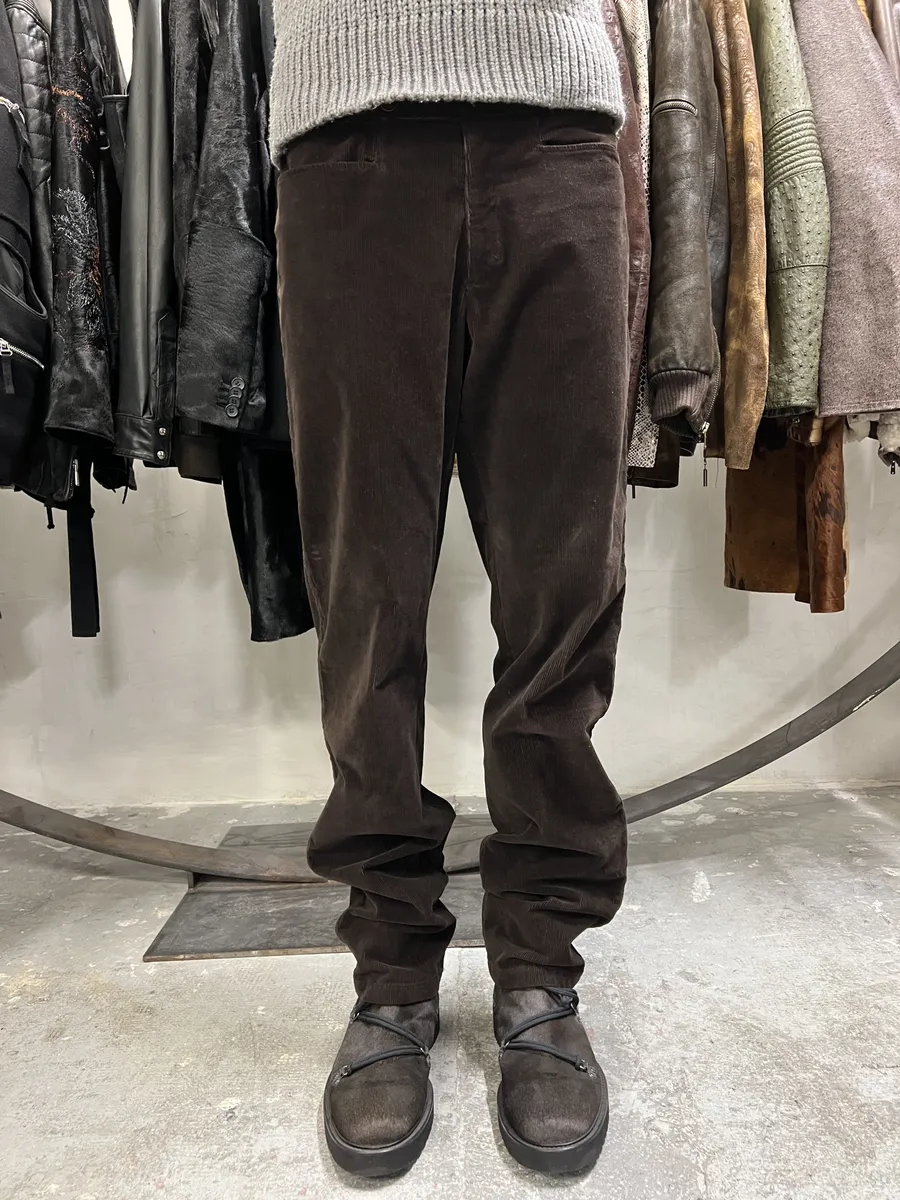 2000s Prada Velvet Brown Cozy Pants - Image 3