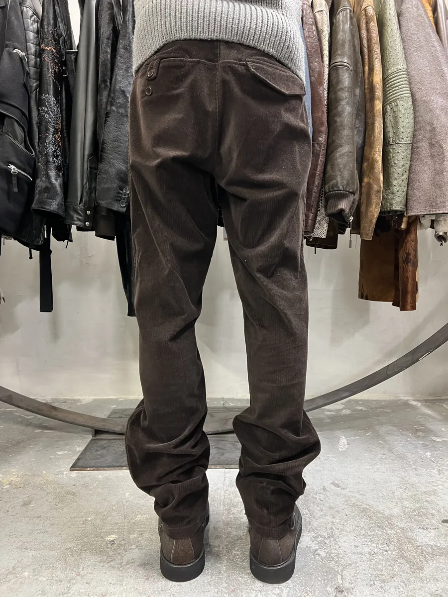 2000s Prada Velvet Brown Cozy Pants - Image 4