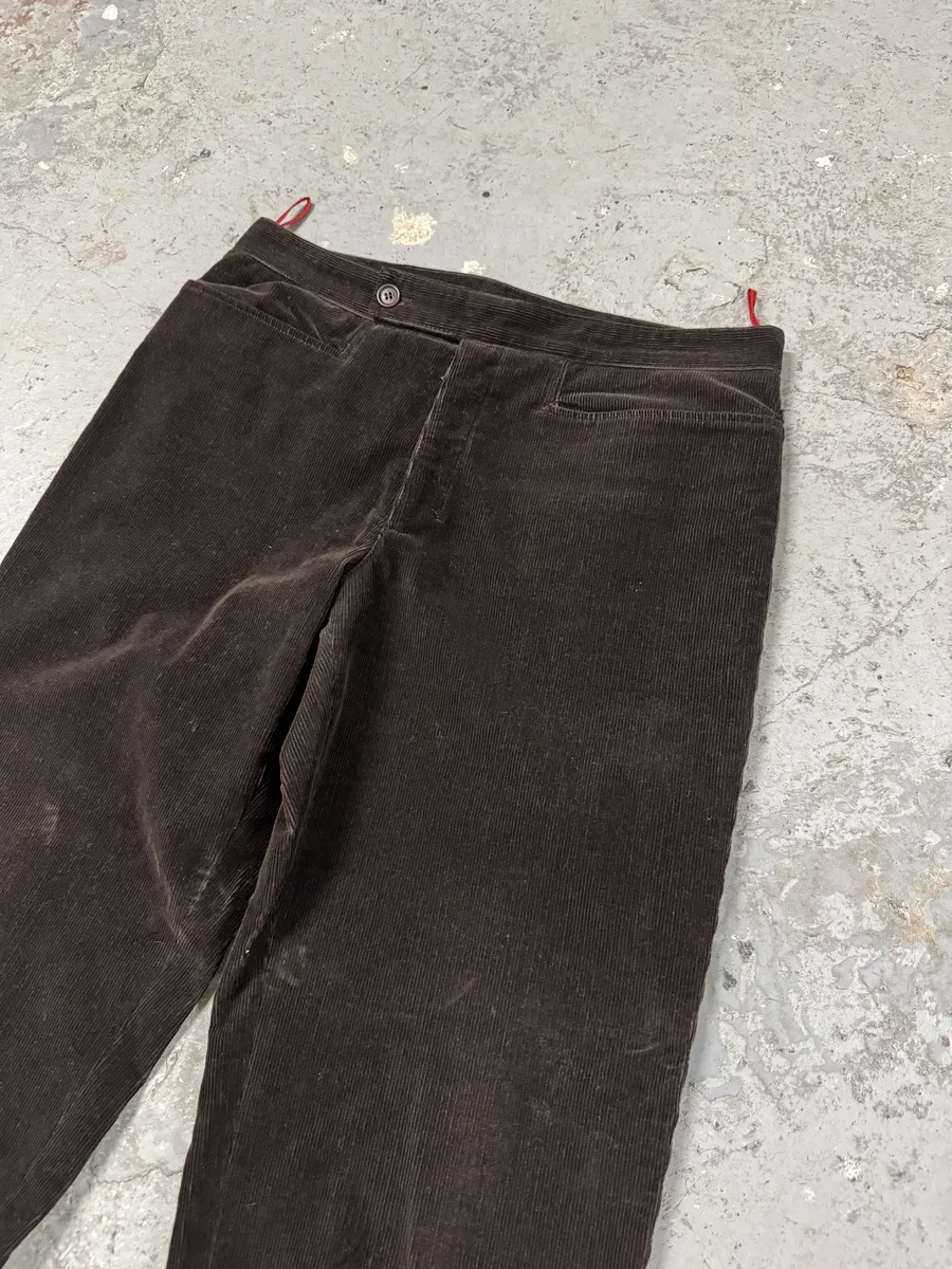 2000s Prada Velvet Brown Cozy Pants - Image 8