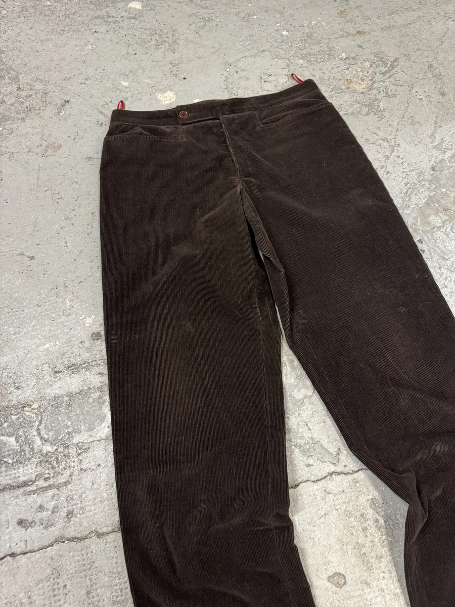 2000s Prada Velvet Brown Cozy Pants - Image 9