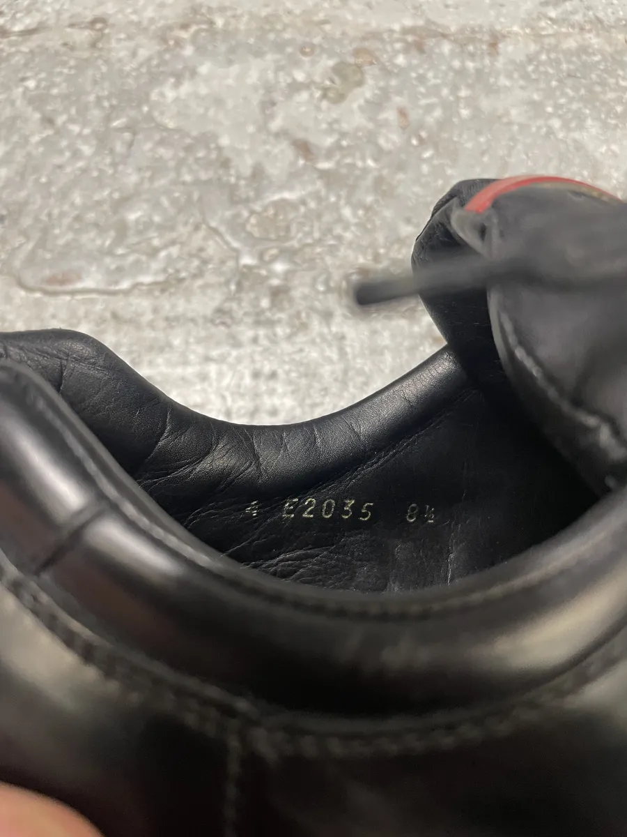 2000s Prada Western America’s Cup Leather Sneakers - Image 7