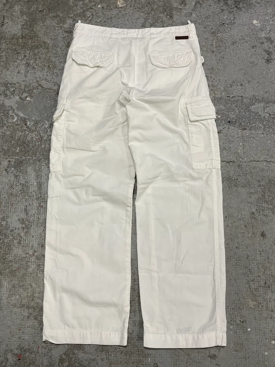 2000s Prada White Cargo Pants - Image 2