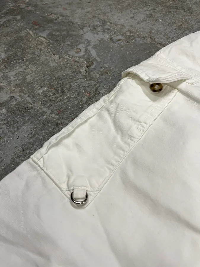2000s Prada White Cargo Pants - Image 6