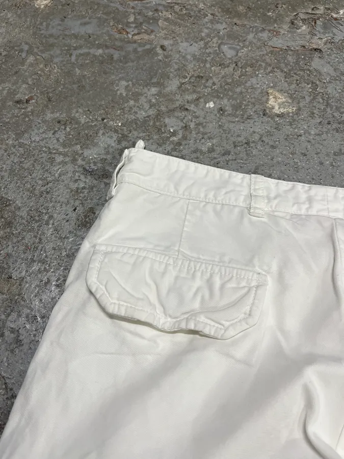 2000s Prada White Cargo Pants - Image 8