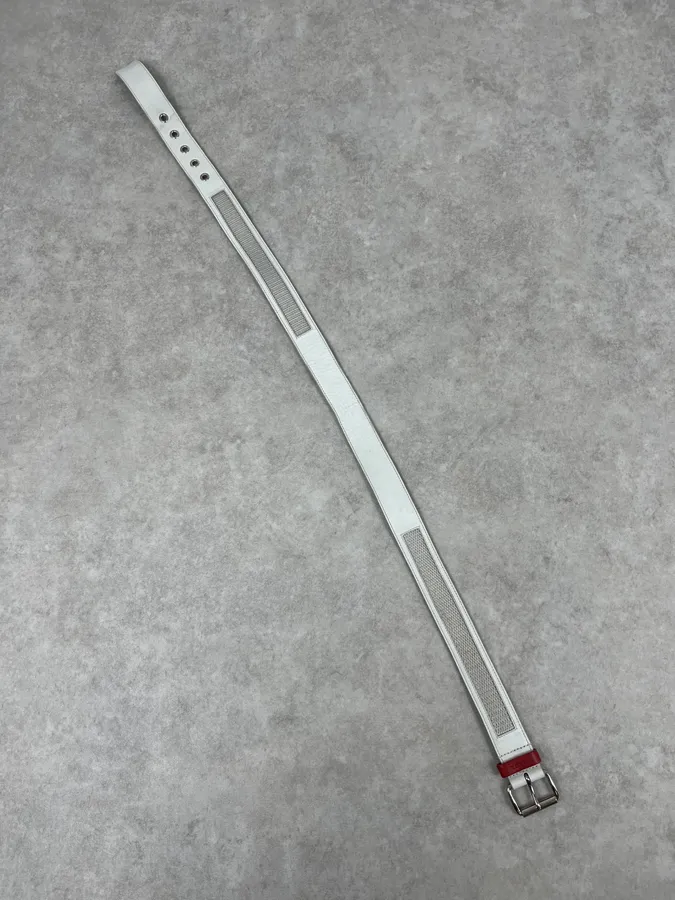 2000s Prada White Hybrid Leather Tactical Belt - Image 8