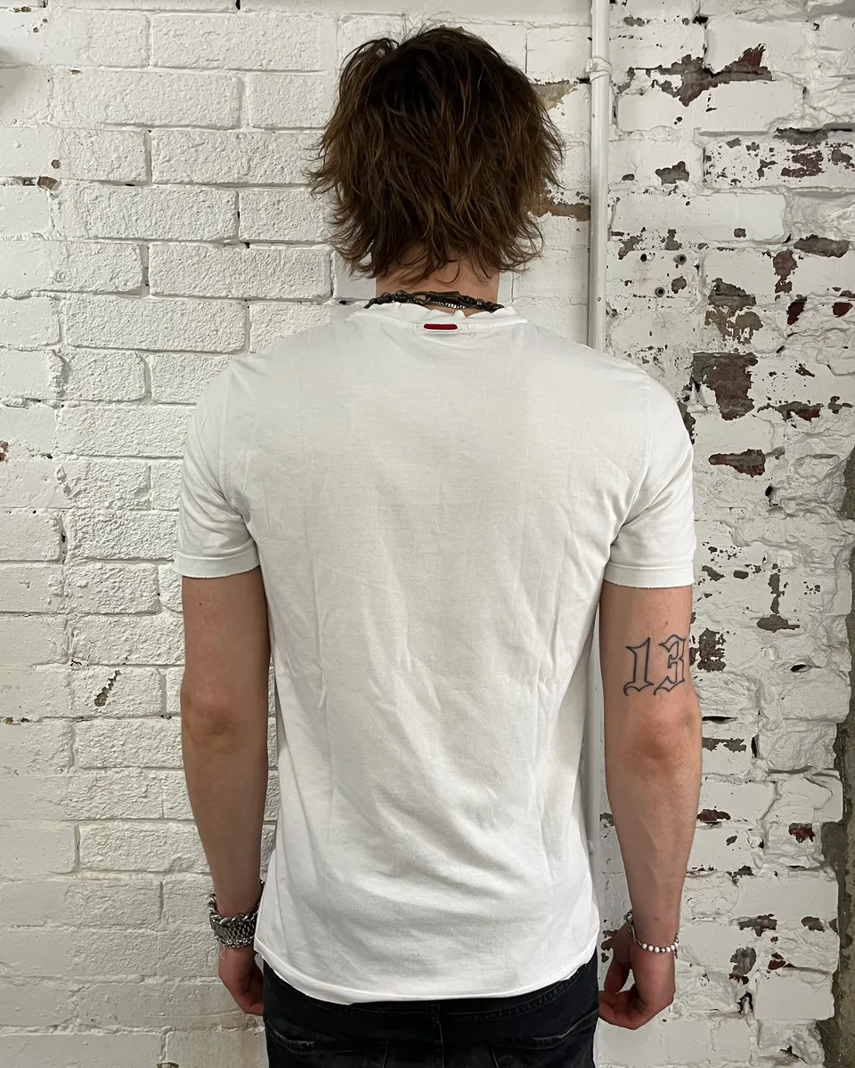 2000s Prada White Swimmer T-Shirt - Image 3
