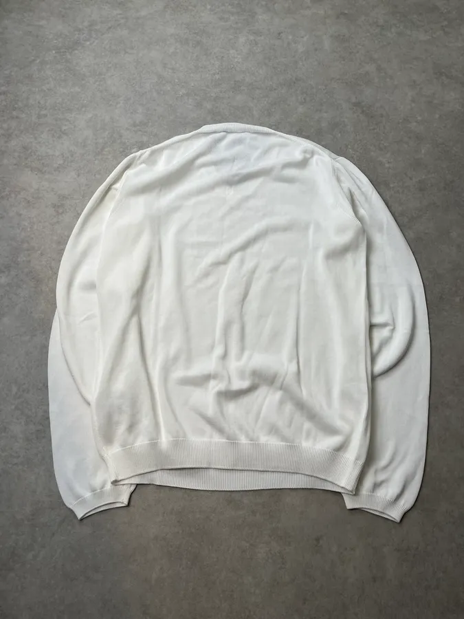 2000s Prada White V-Neck Sweater - Image 5