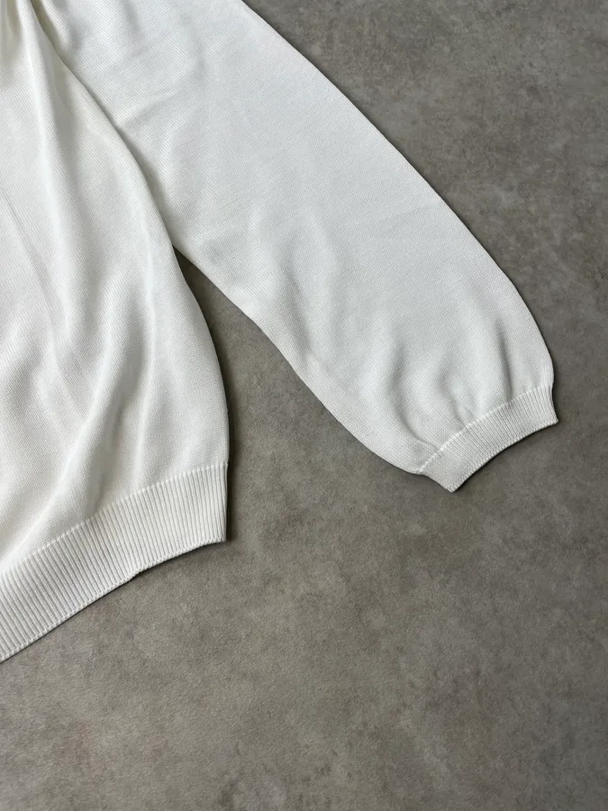 2000s Prada White V-Neck Sweater - Image 6