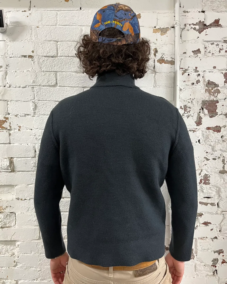 2000s Prada Wool Full-Zip Turtleneck Sweater - Image 3