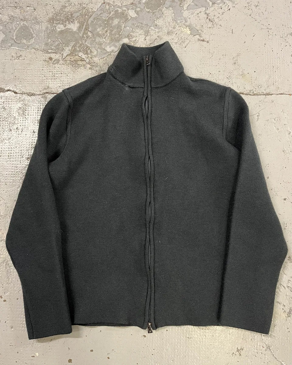 2000s Prada Wool Full-Zip Turtleneck Sweater - Image 4