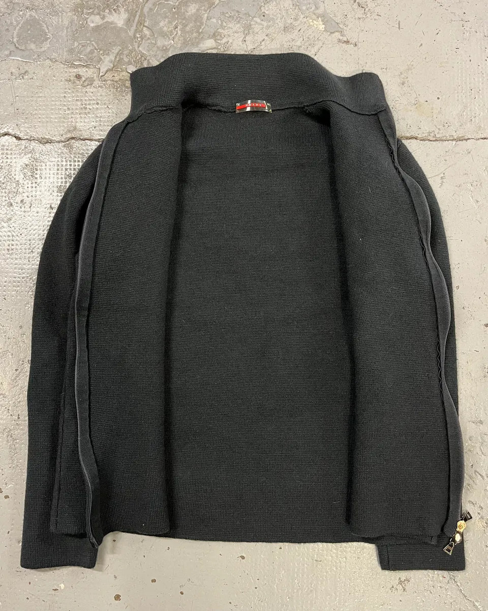 2000s Prada Wool Full-Zip Turtleneck Sweater - Image 8