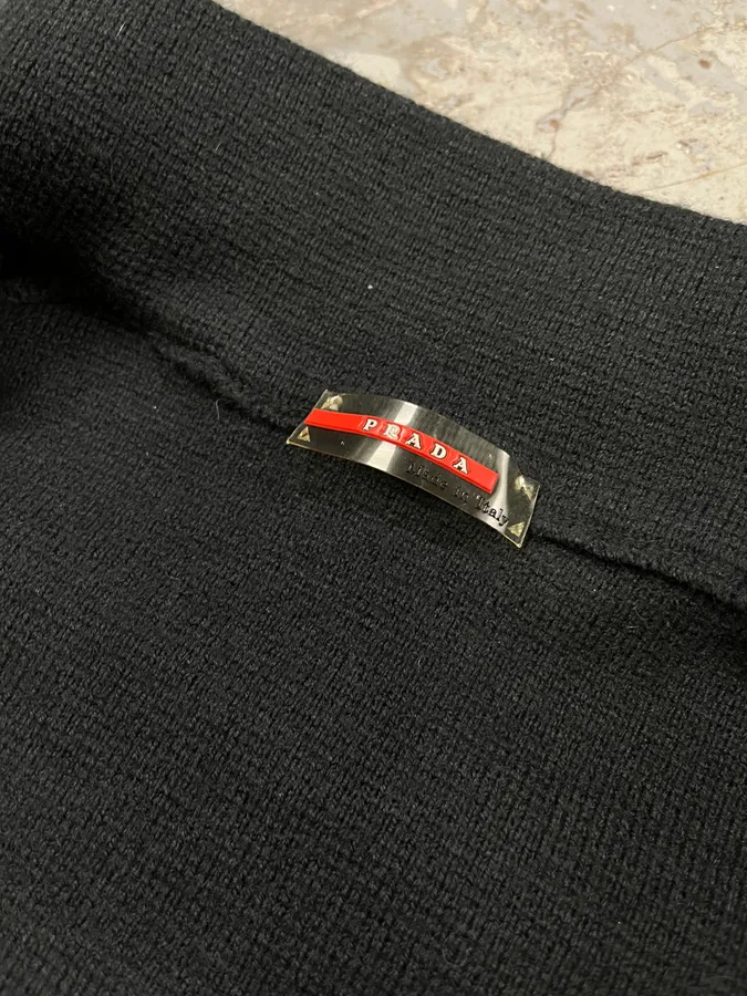 2000s Prada Wool Full-Zip Turtleneck Sweater - Image 9