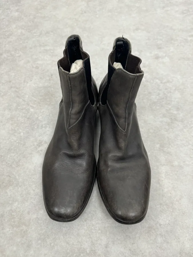 2000s Premiata Avant-Garde Grey Leather Ankle Boots - Image 4