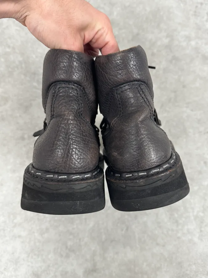 2000s Premiata Avant-Garde Tornado Zip Leather Hiking Boots - Image 6