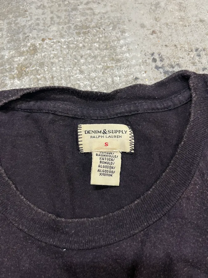 2000s Ralph Lauren US Flag Purple T-Shirt - Image 8