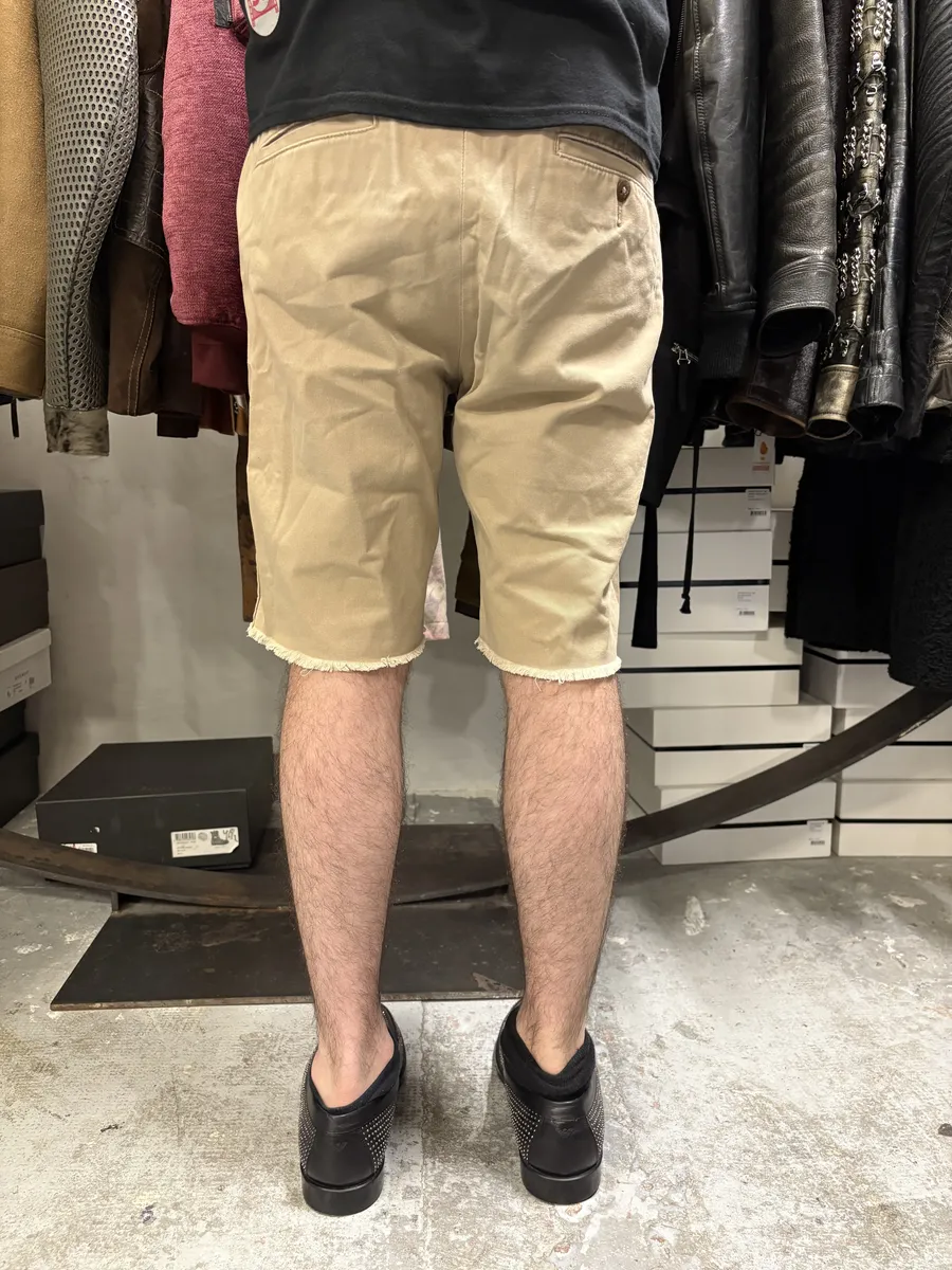 2000s Ralph Lauren USA Distressed Flag Beige Shorts - Image 4