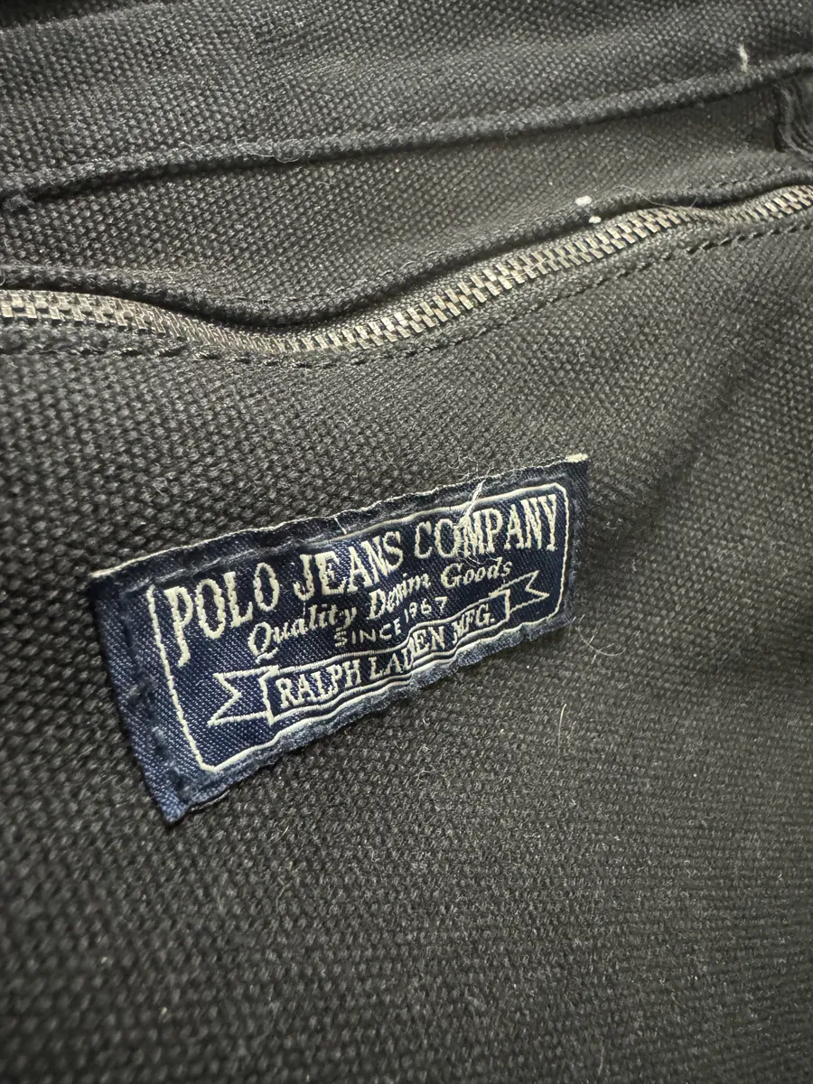 2000s Ralph Lauren USA Flag Black Shoulder Bag - Image 11