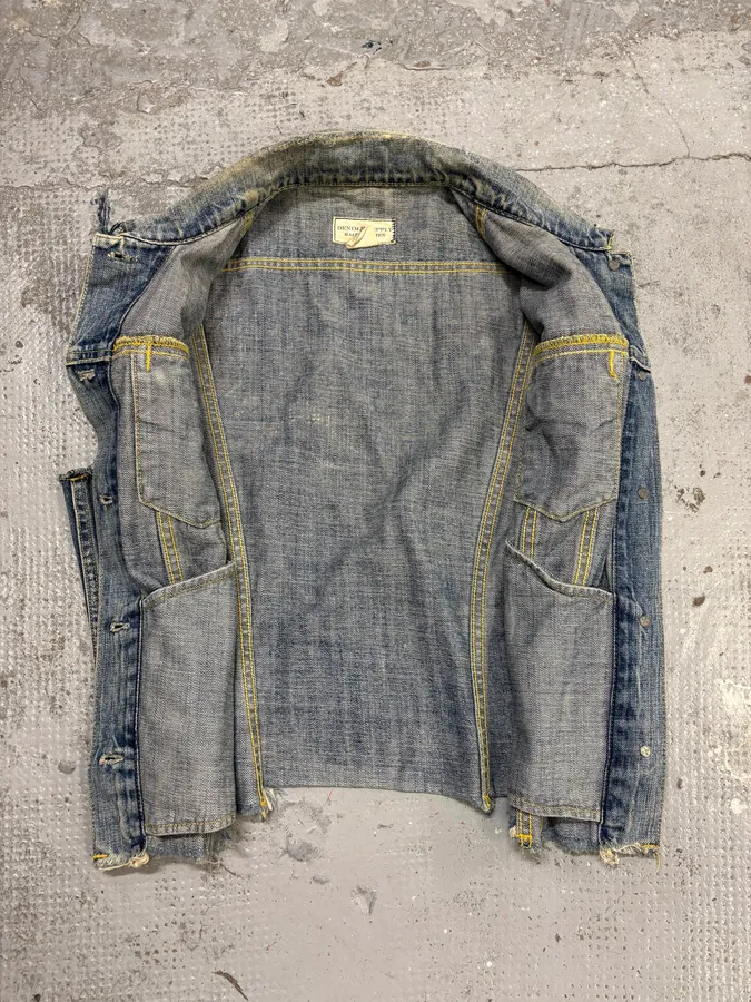 2000s Ralph Lauren USA Flag Blue Denim Vest Jacket - Image 7
