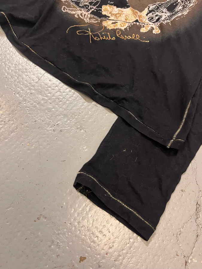 2000s Roberto Cavalli Astrology Black Longsleeves - Image 6