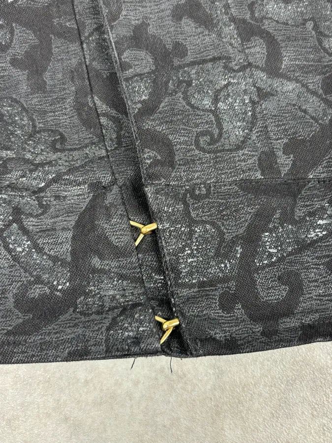 2000s Roberto Cavalli Black Obscure Damask Jacket - Image 10