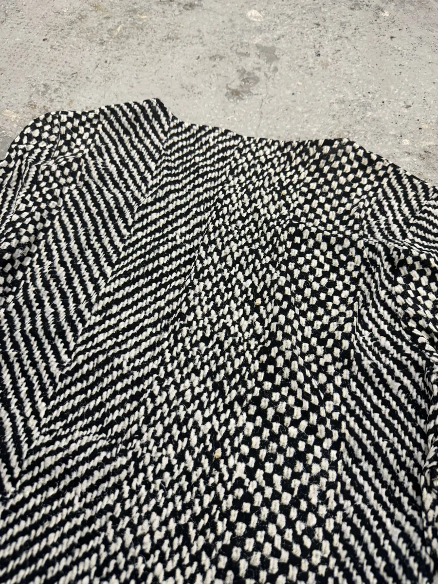 2000s Roberto Cavalli Black & White Long Fur Print Longsleeves - Image 3