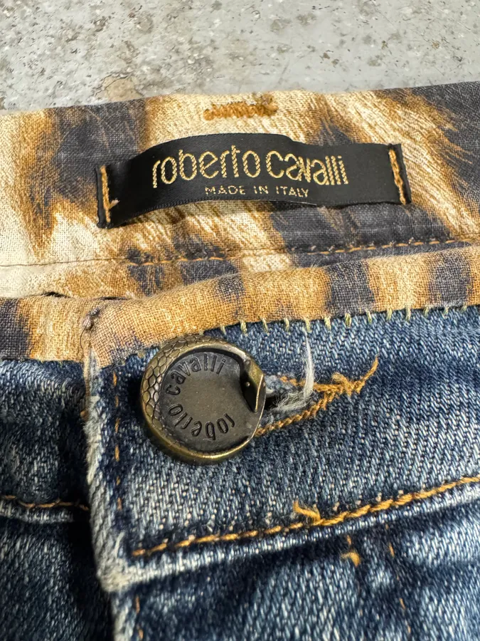 2000s Roberto Cavalli Blue Denim Jeans - Image 5