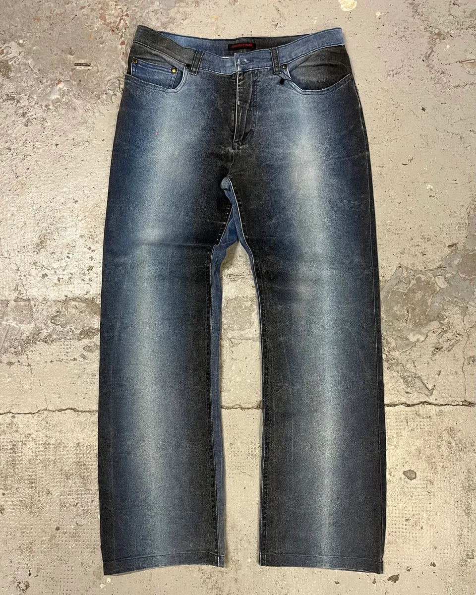 2000s Roberto Cavalli Blue Gradient Pants