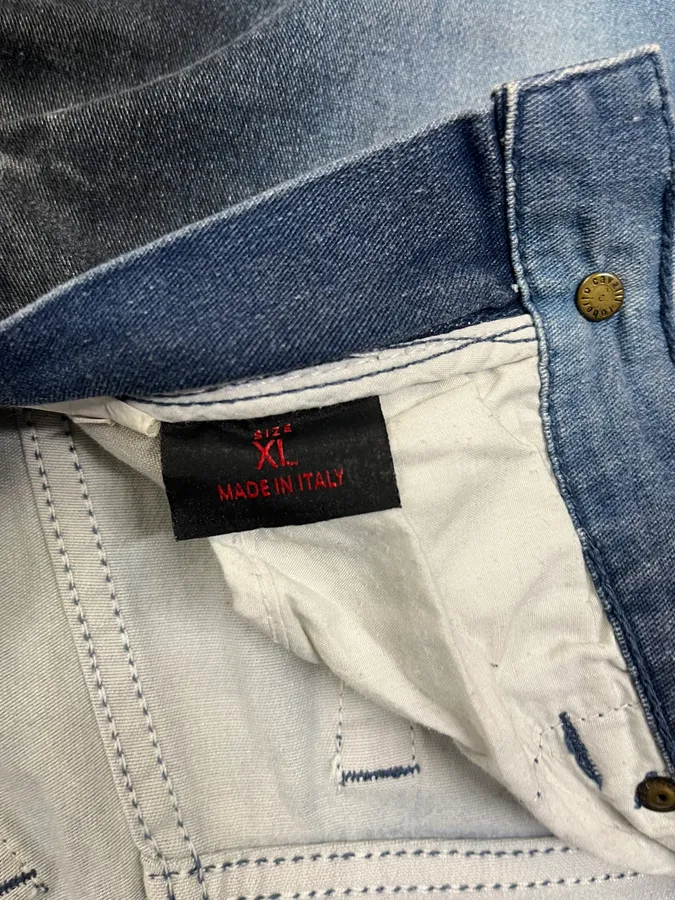 2000s Roberto Cavalli Blue Gradient Pants - Image 10