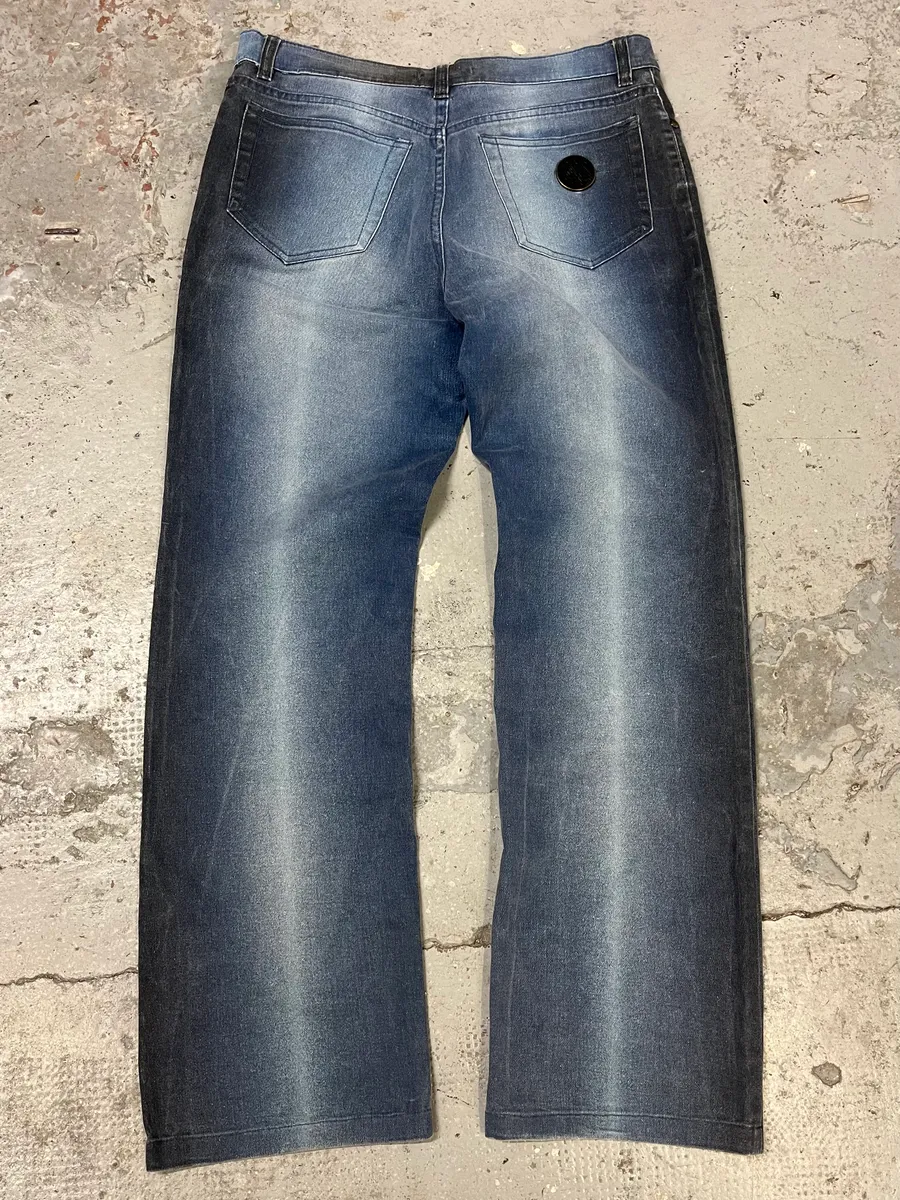 2000s Roberto Cavalli Blue Gradient Pants - Image 5