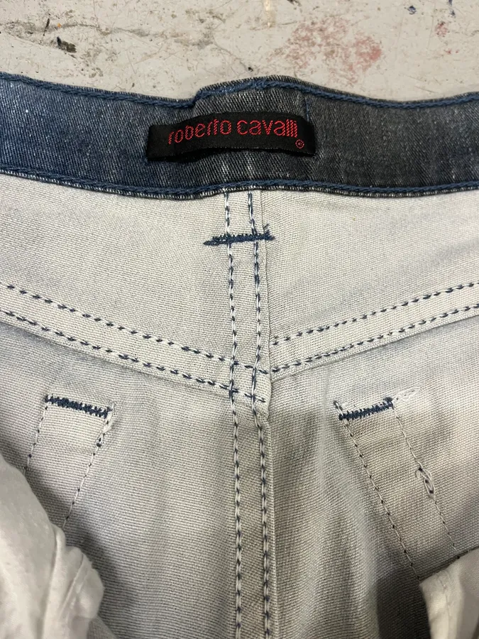 2000s Roberto Cavalli Blue Gradient Pants - Image 9
